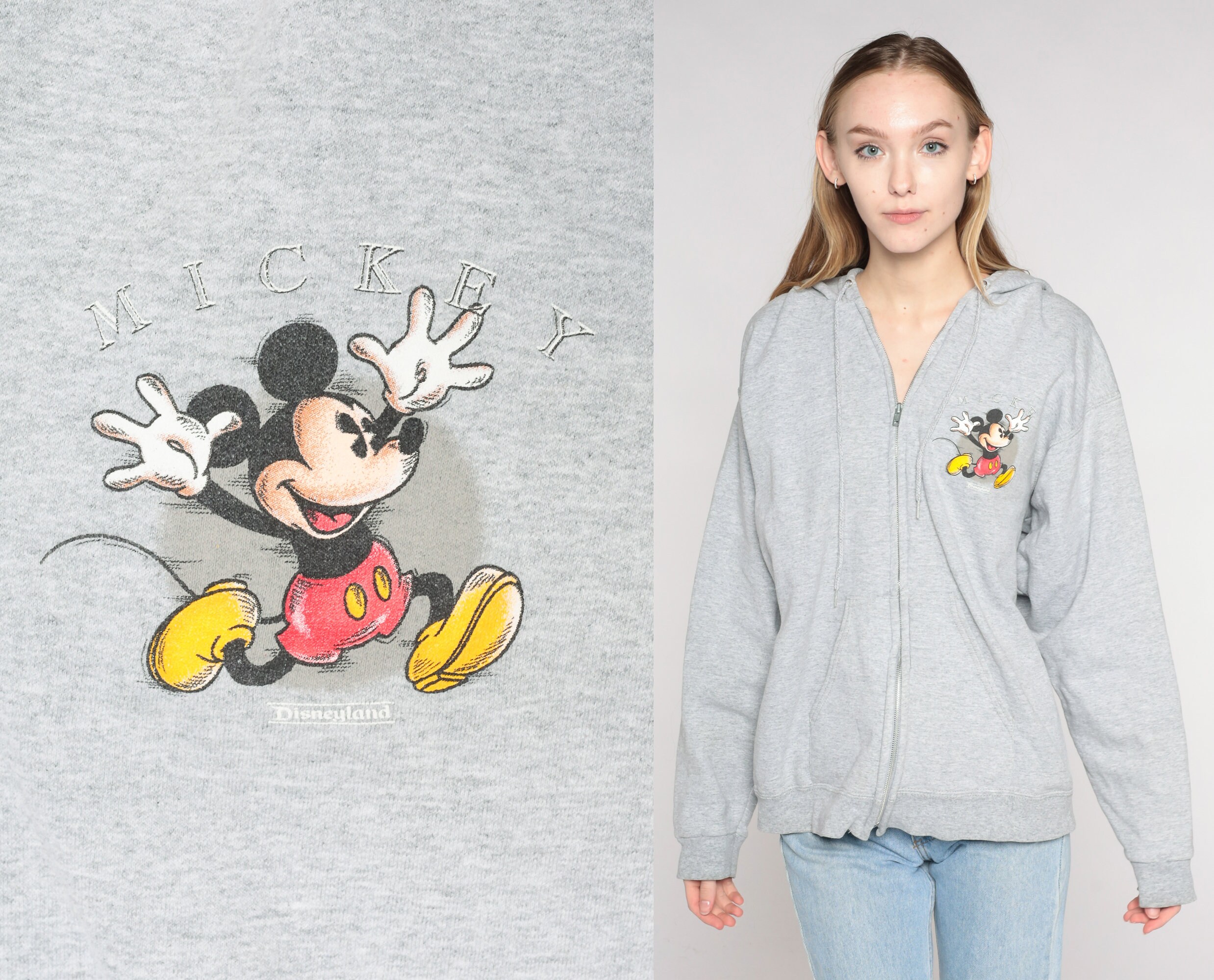 Disney Fleece Hoodies Sweatshirt Fashion Mickey Mouse Cartoon