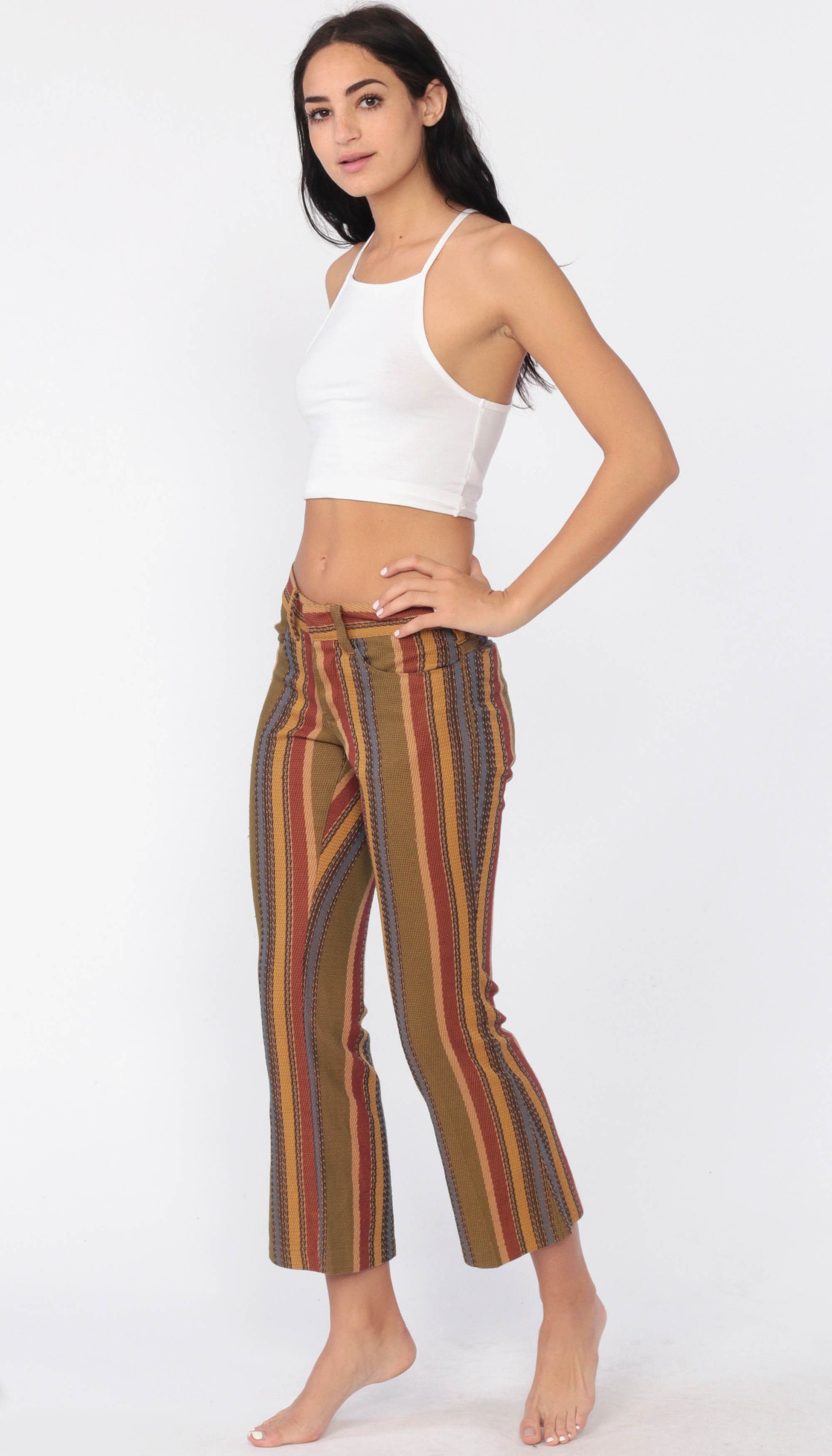 bell bottom striped pants
