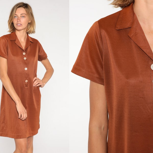 Retro Shirt Dress Etsy