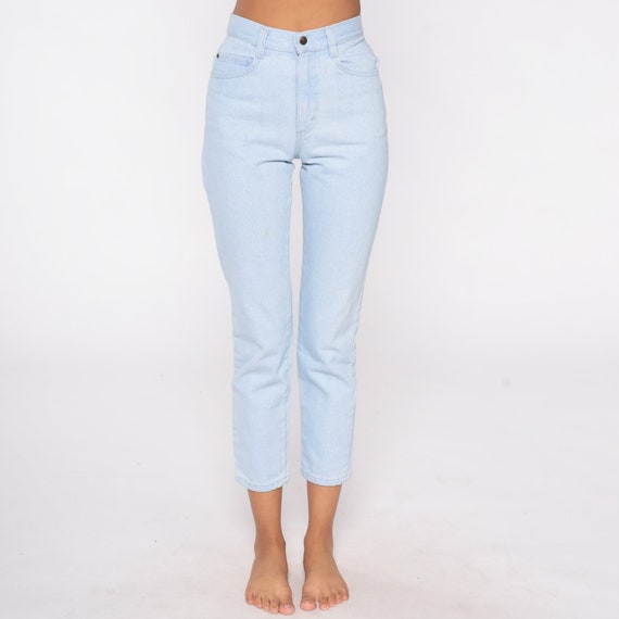 Skinny Lee Jeans 80s Jeans Light Blue High Waist … - image 6