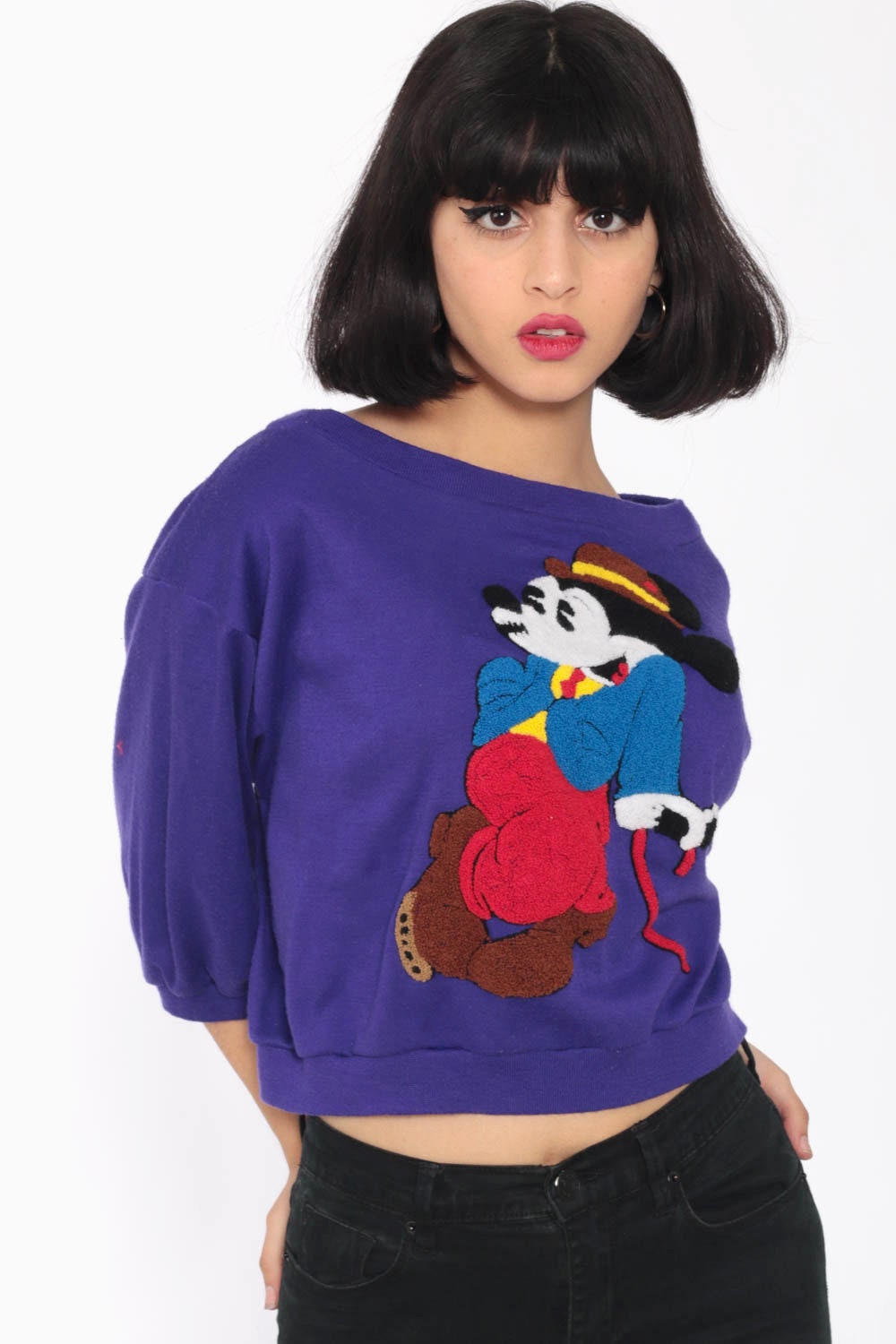 printed crop shirt for women