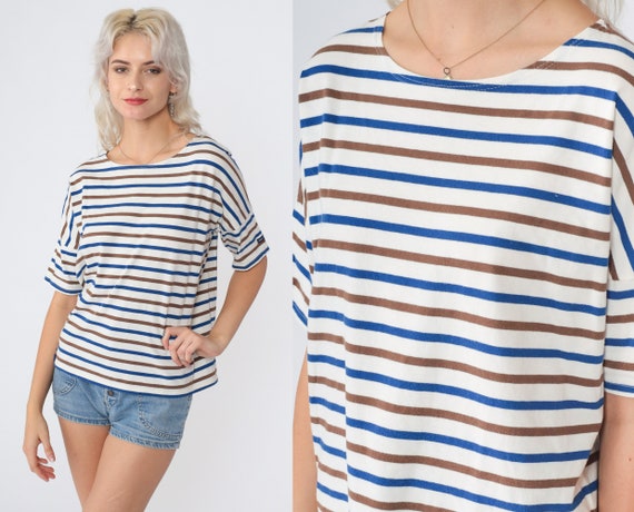 Crinkle Knit Striped Top - Women - Ready-to-Wear