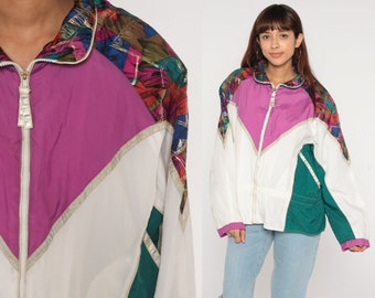 Vintage 1990s CS Signature Full Zip Windbreaker Jacket / CS 