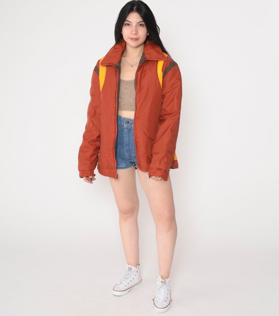 Reversible Ski Jacket 70s Puffer Jacket Rust Brow… - image 3