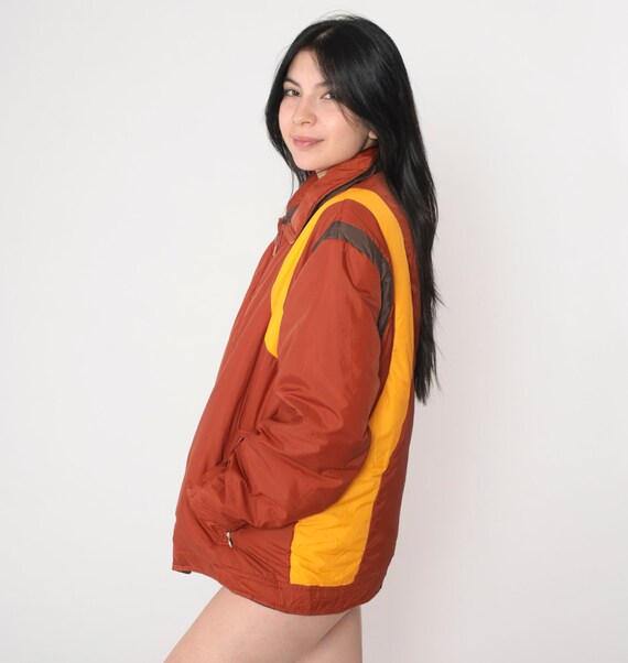 Reversible Ski Jacket 70s Puffer Jacket Rust Brow… - image 4