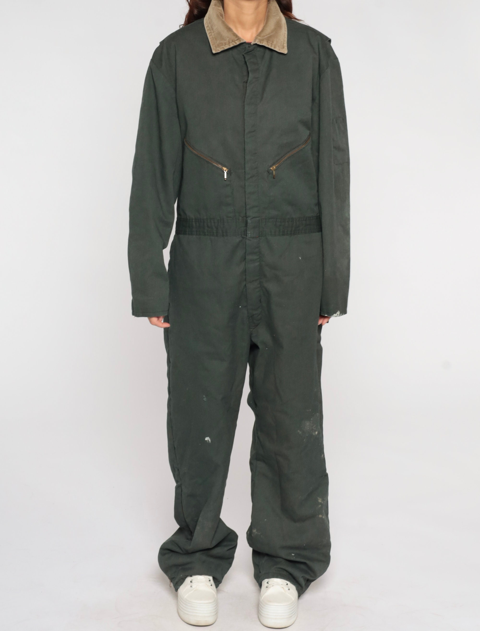 80s Walls Jumpsuit Green Coveralls Workwear Insulated Coverall Pants ...