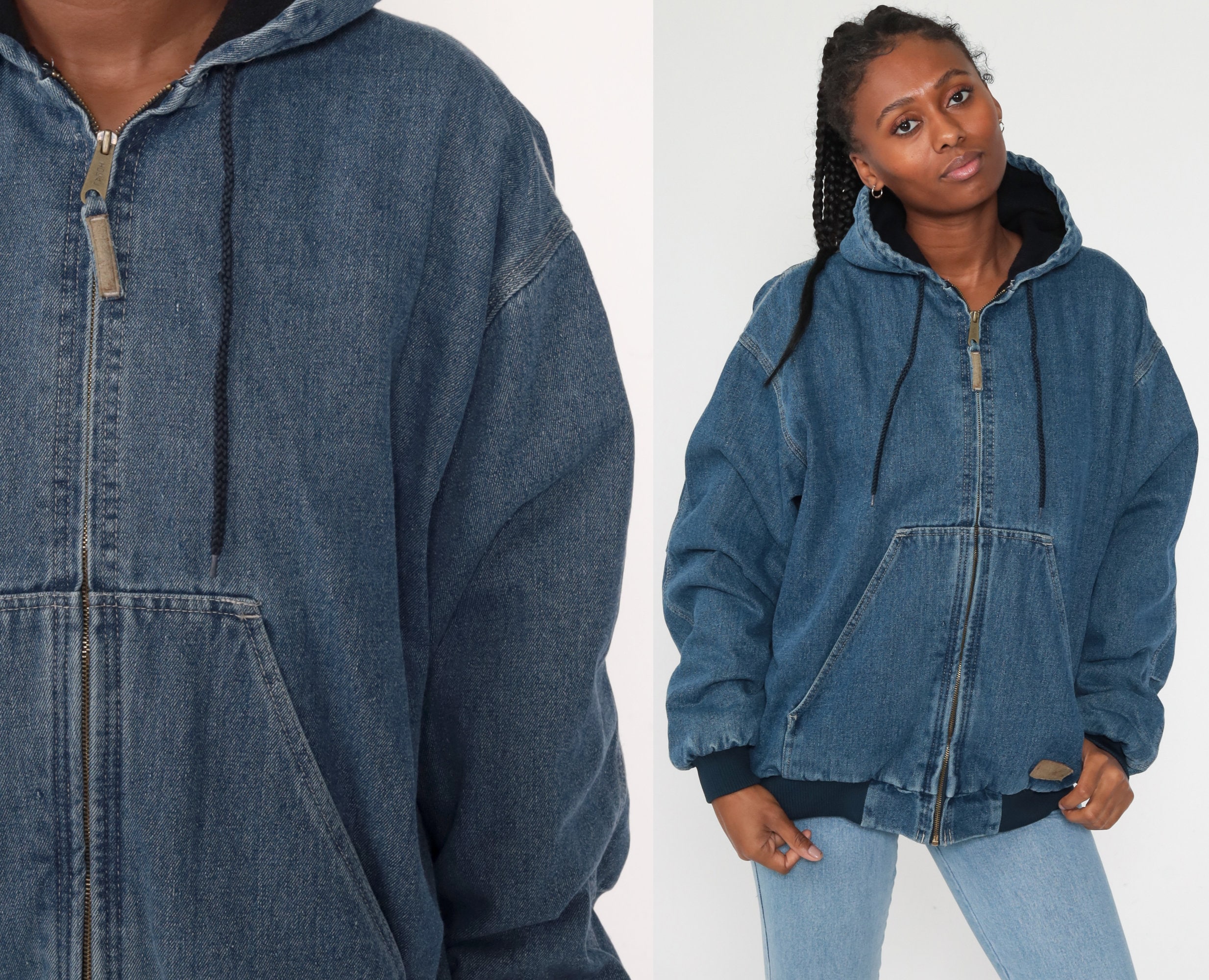 jean jacket with hoodie style
