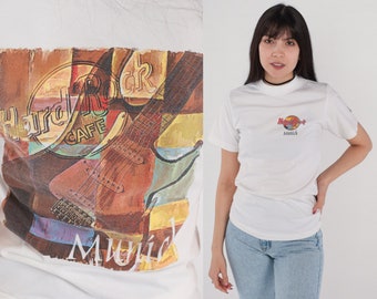 Hard Rock Cafe Shirt 90s Munich Germany Tshirt 90s Tee Graphic Vintage Single Stitch Retro 1990s Extra Small xs