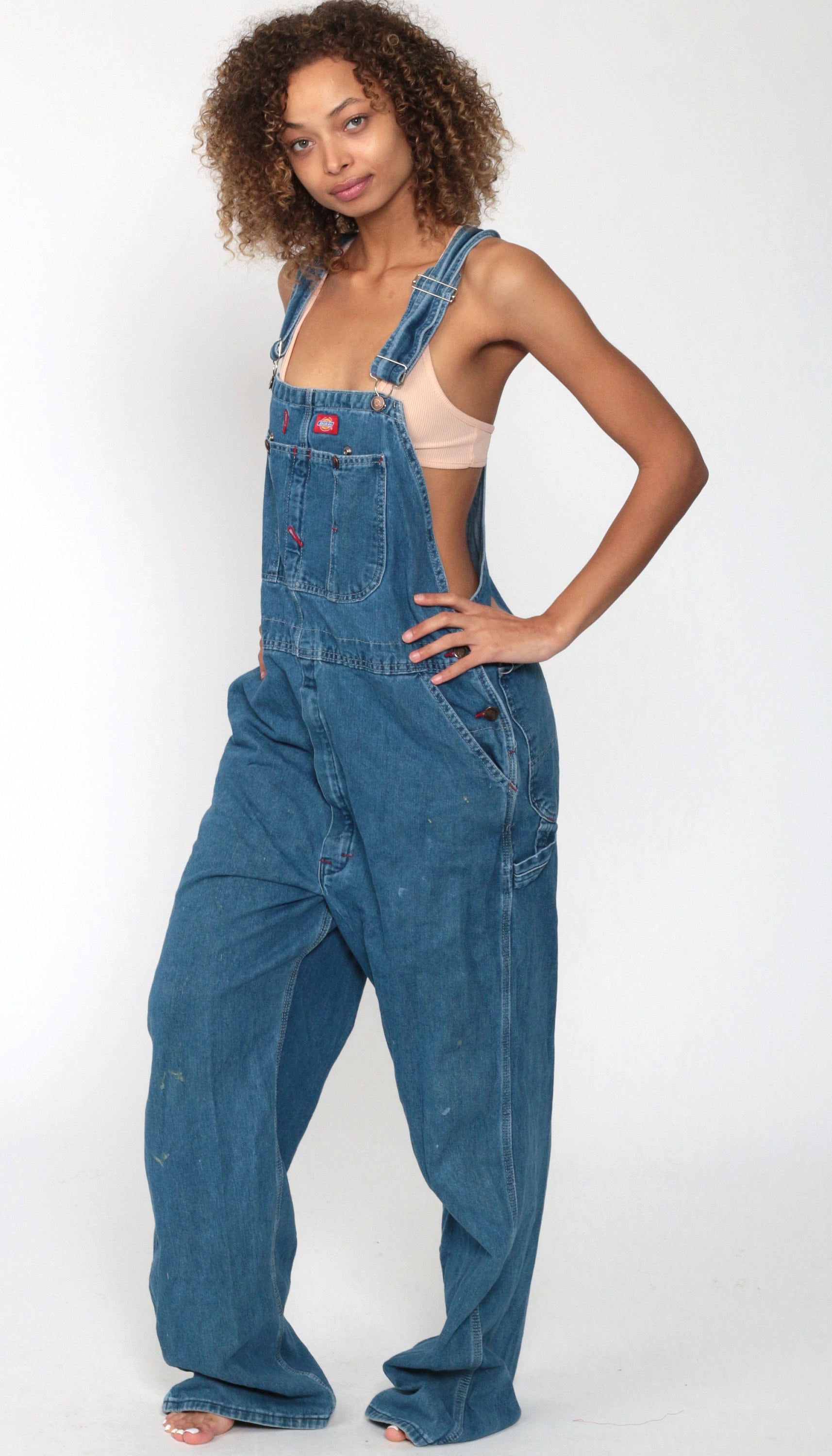 90s Dickies Overalls 38 X 32 1990s Denim Bib Overalls Baggy 90s-dickies-overalls-38-x-32-1990s-denim-bib-overalls-baggy