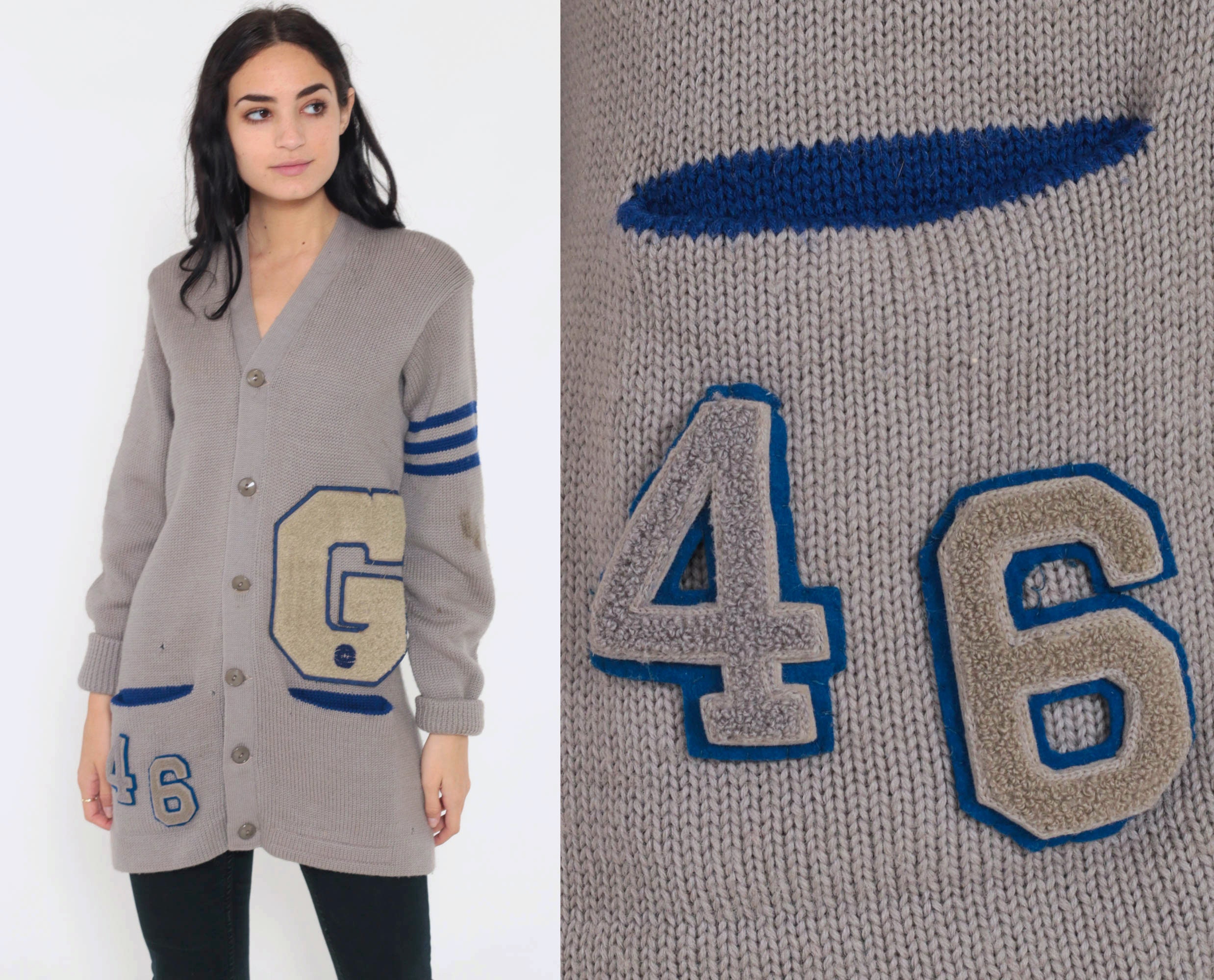 vintage college cardigan