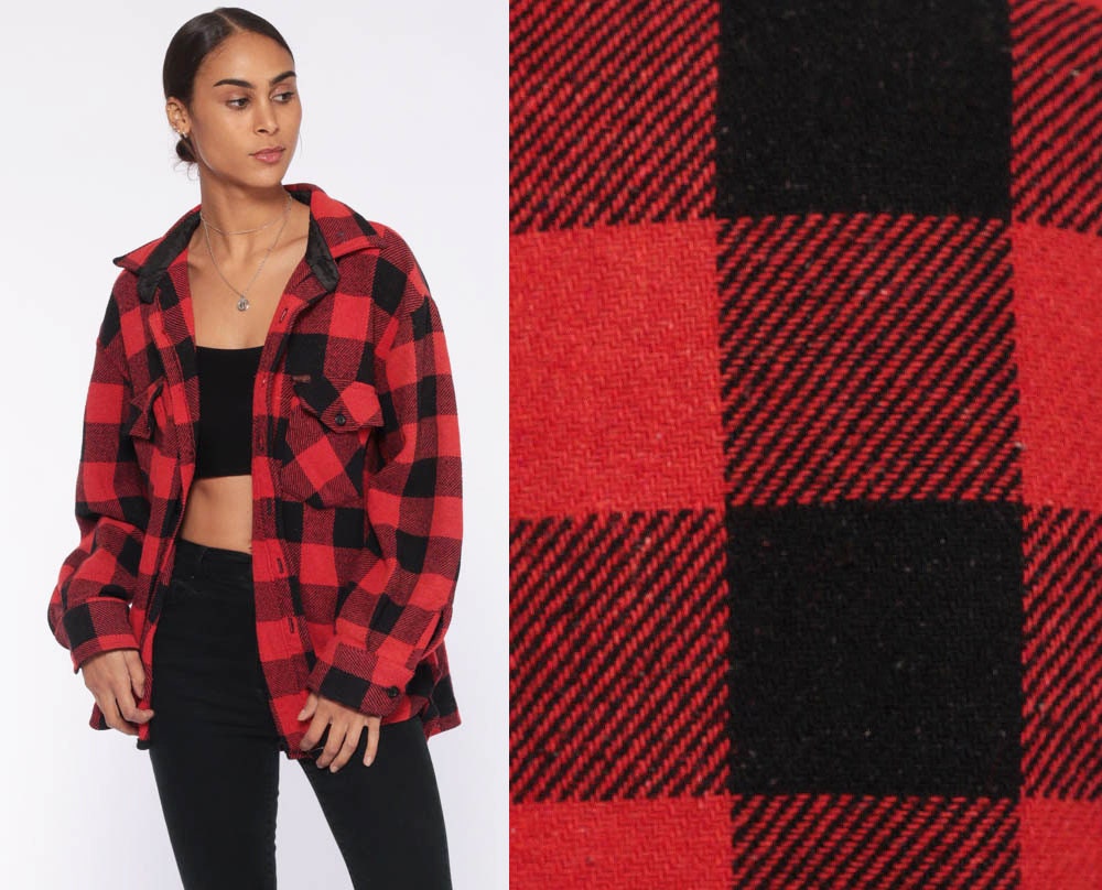 red black lumberjack jacket