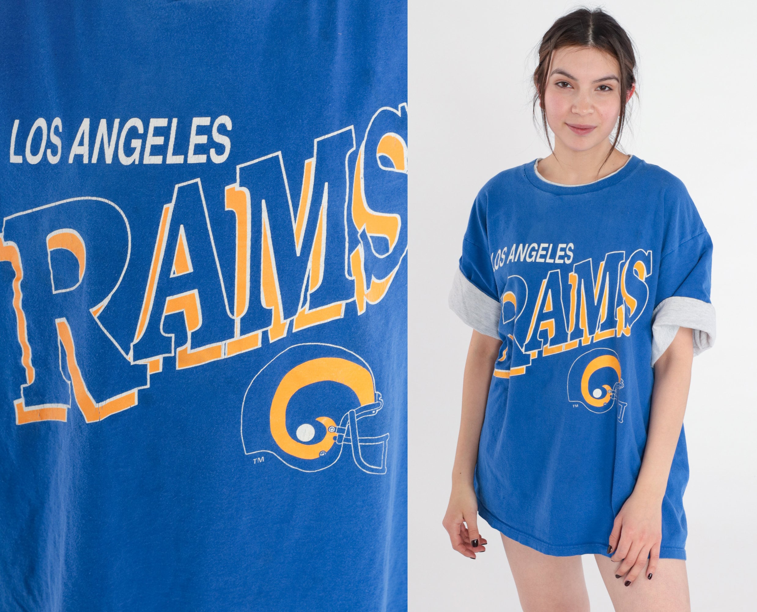 Los Angeles Rams - NFL Team Apparel Blue T-shirt - Size L Football LA Rams  Tee