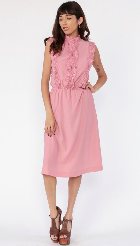 dusty pink boho dress