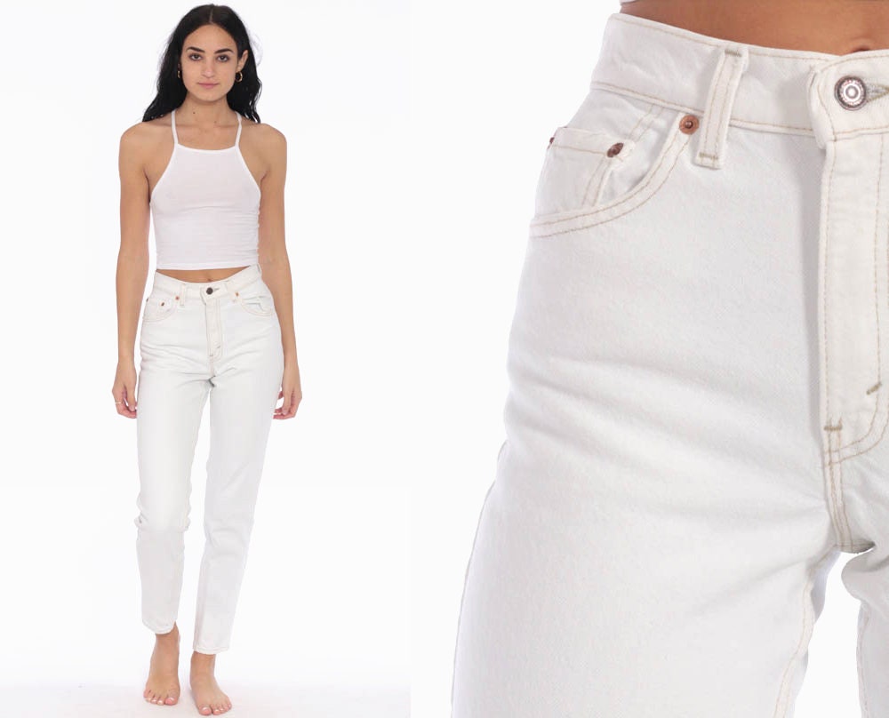 levis white mom jeans