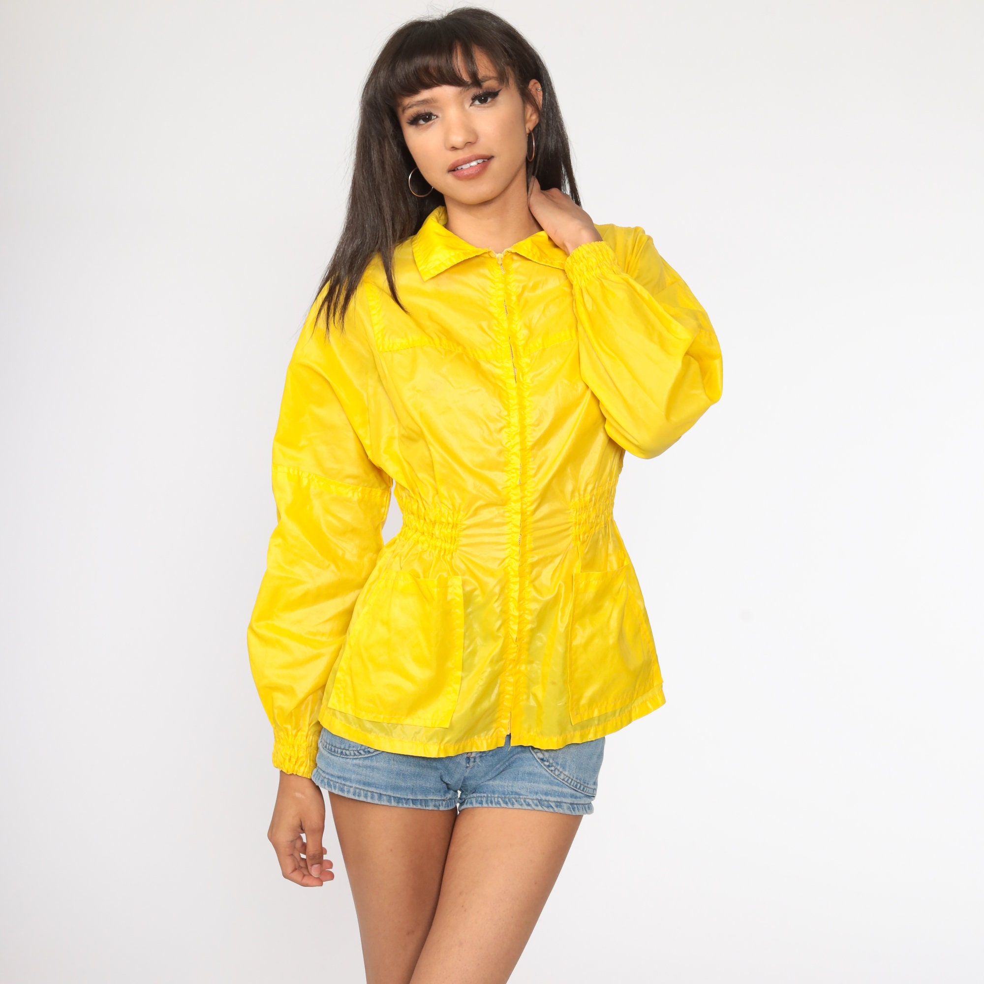 yellow womens windbreaker