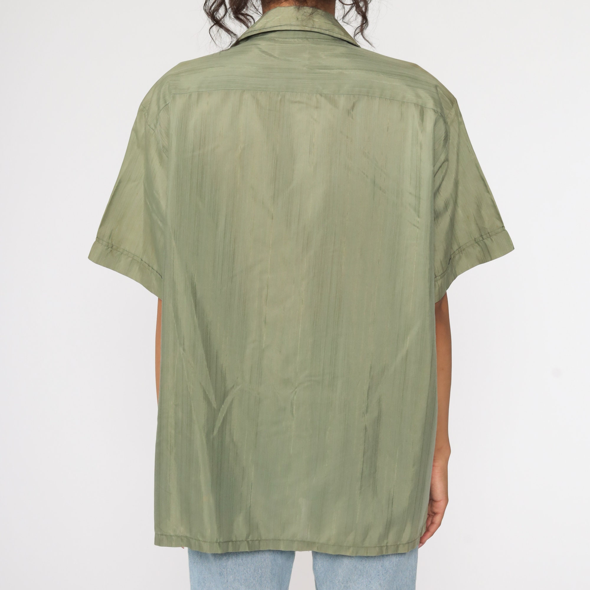 olive green button up shirt