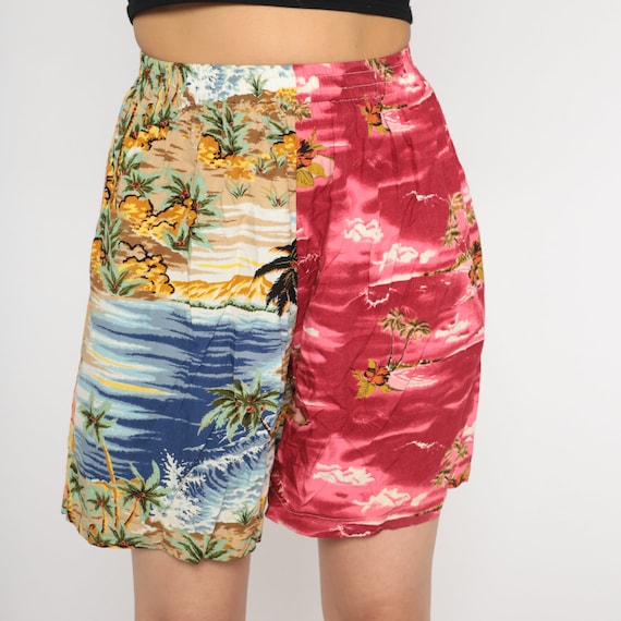 Hawaiian Shorts Y2k Tropical Shorts Palm Tree Island … Gem