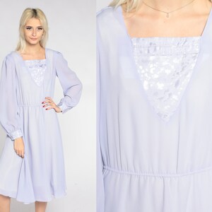 70’s Pastel Blue Draped Disco Dress by Hal Ferman