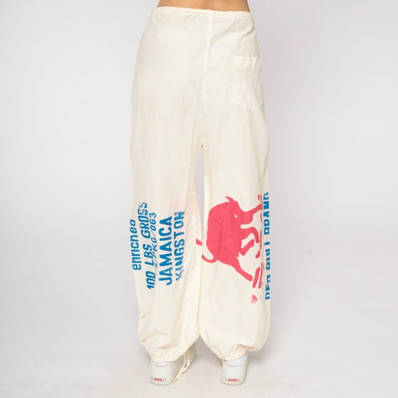 Vintage Flour Sack Pants 70s Feedsack Trousers Ja… - image 8
