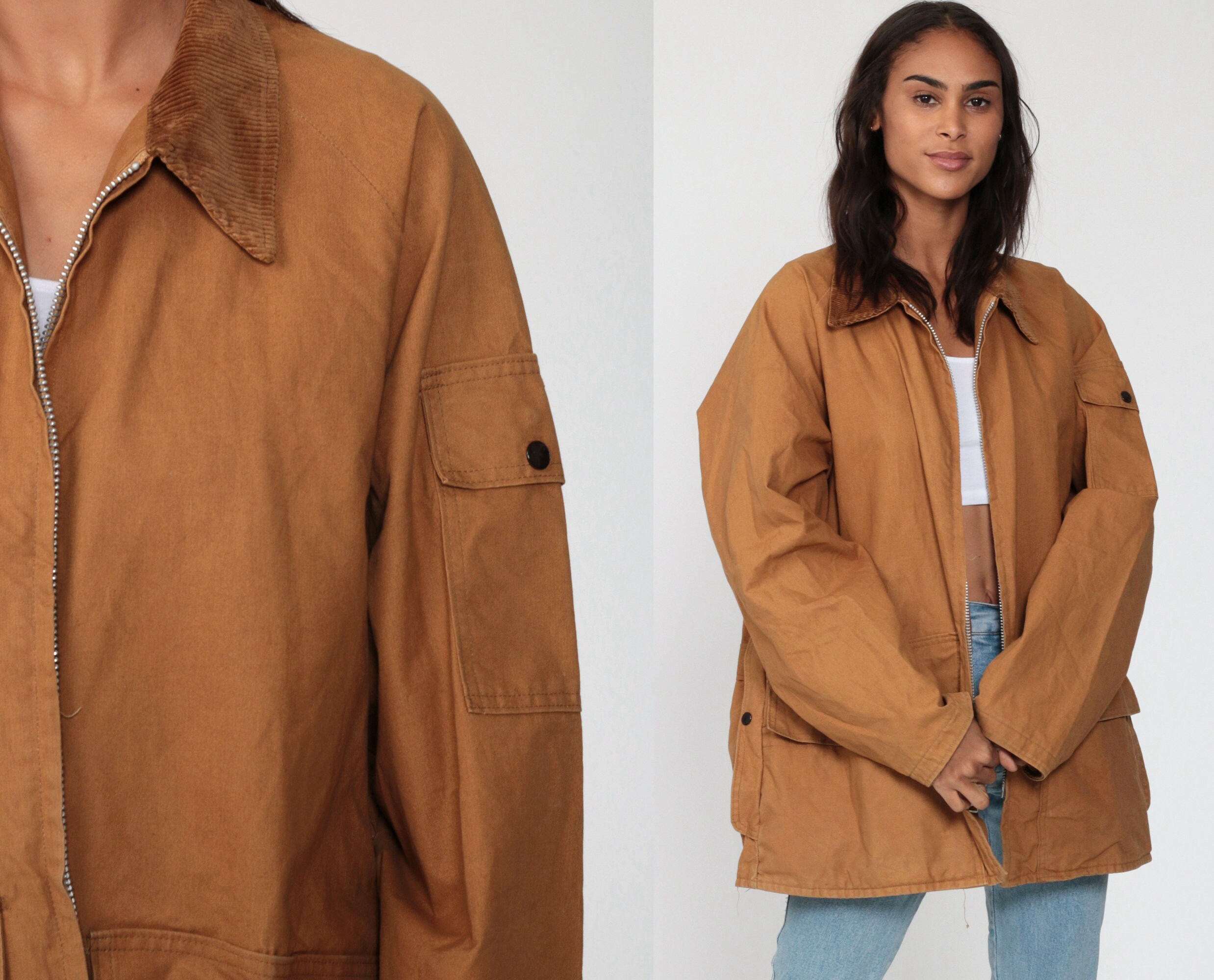 70s Work Jacket Barn Coat Corduroy 
