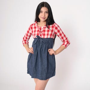 Womens Blue Buffalo Plaid Dress - Etsy Womens Blue Buffalo Plaid Dress - Etsy
