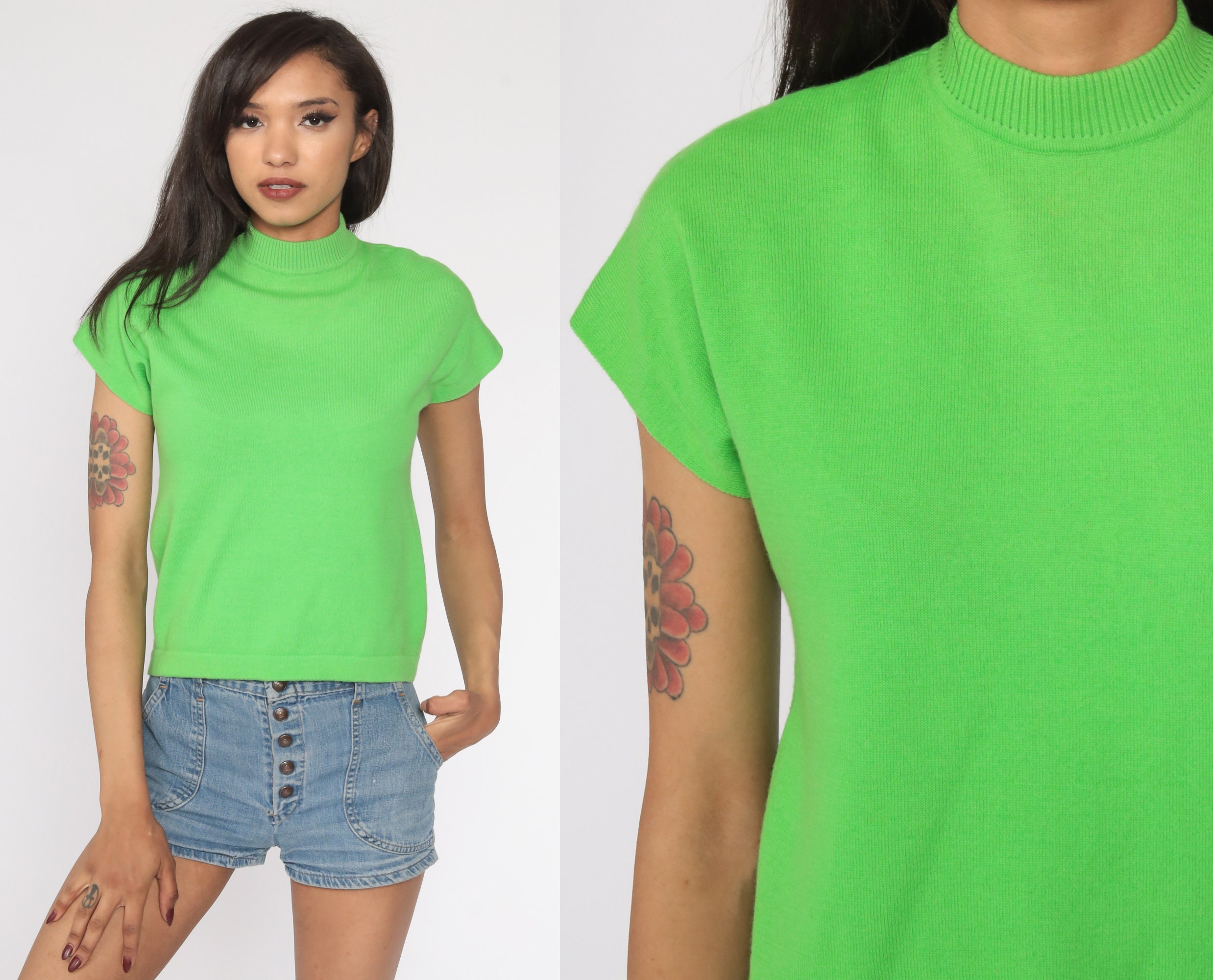 bleach on neon green shirt
