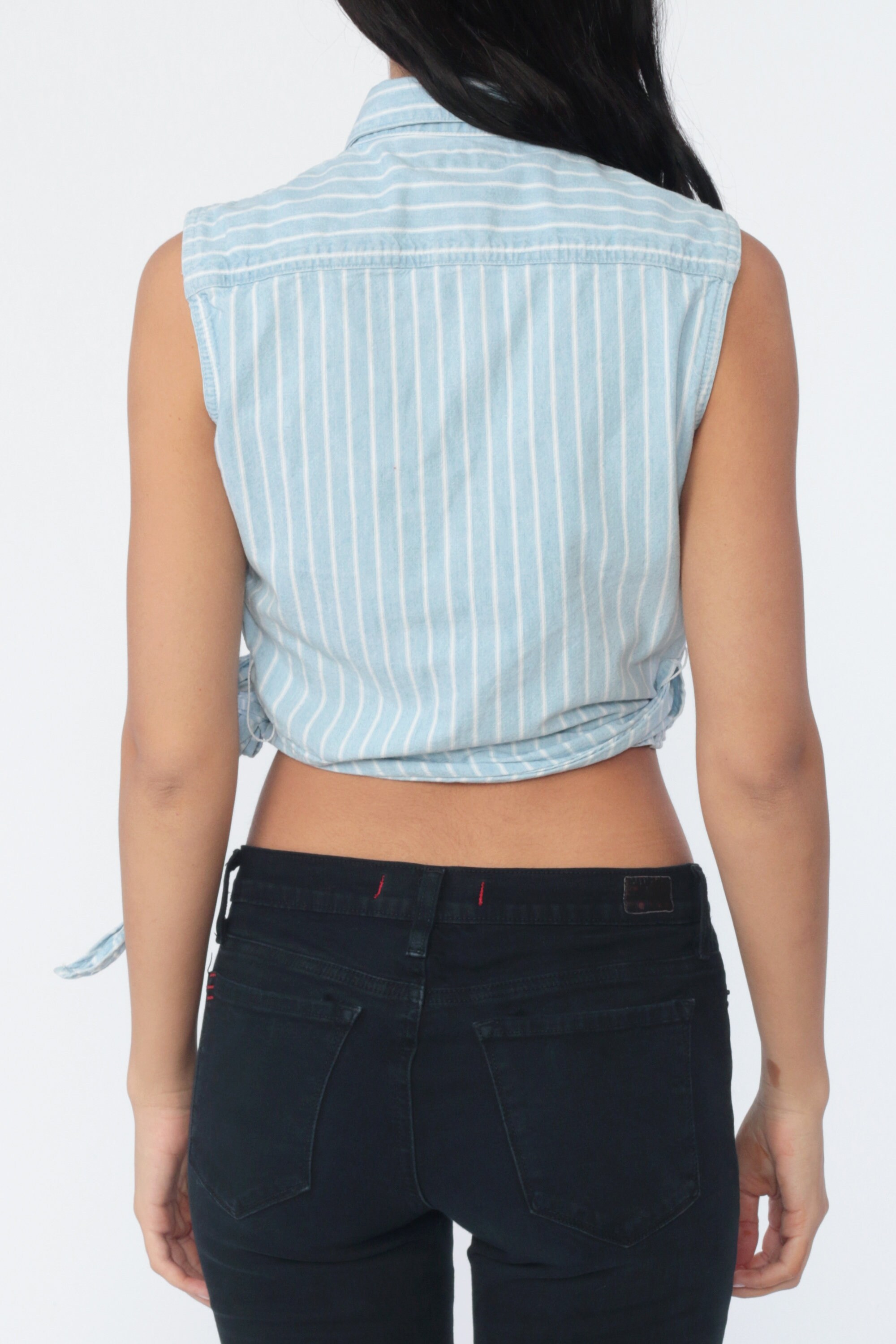 jean shirt sleeveless