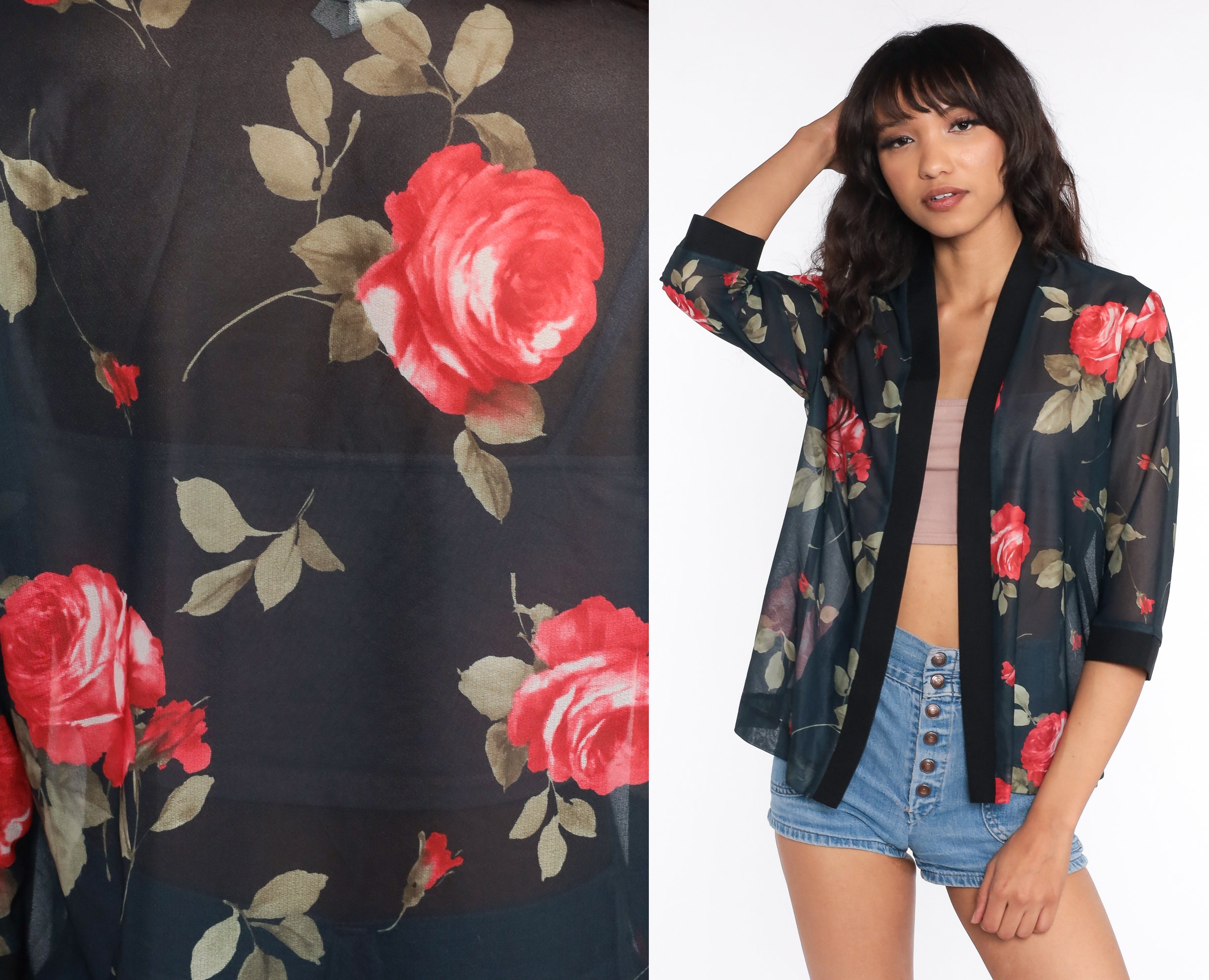 sheer rose shirt