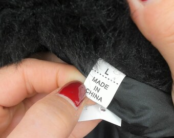 Faux Fur Jacket Y2K Black Cropped Fuzzy Winter Coat Rave Club
