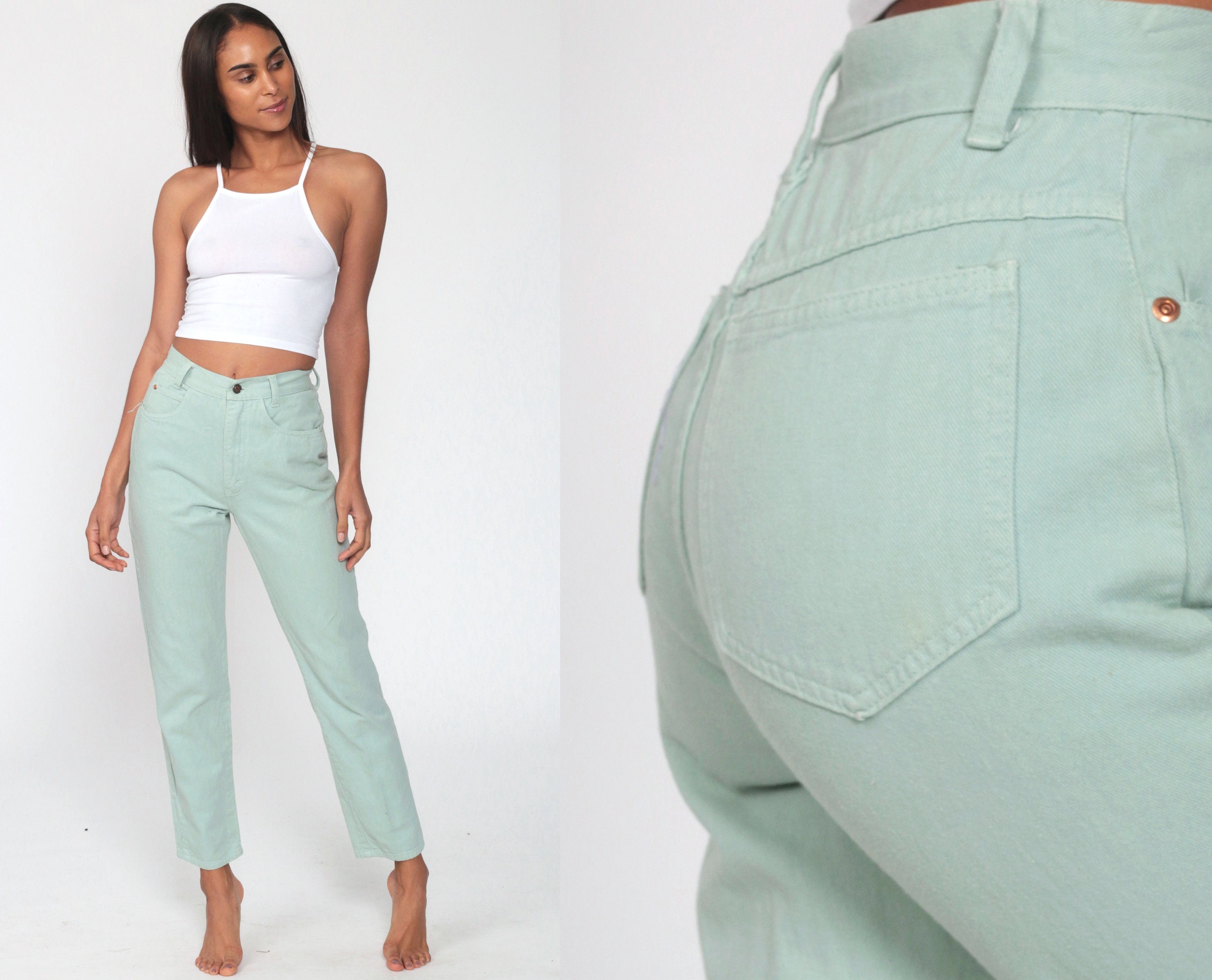 colored high waisted jeans