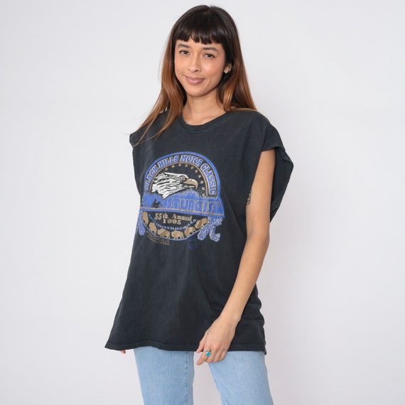 1995 Sturgis Shirt Motorcycle Rally Tank Top Black Hills Rally Biker Shirt 90s South Dakota Muscle Tee Eagle Tshirt Vintage Extra Large xl