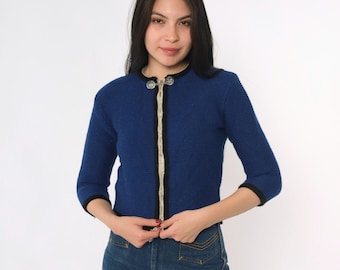 トップス 60s wool zip cardigan 1960's Wool Zippered Cardigan - Etsy