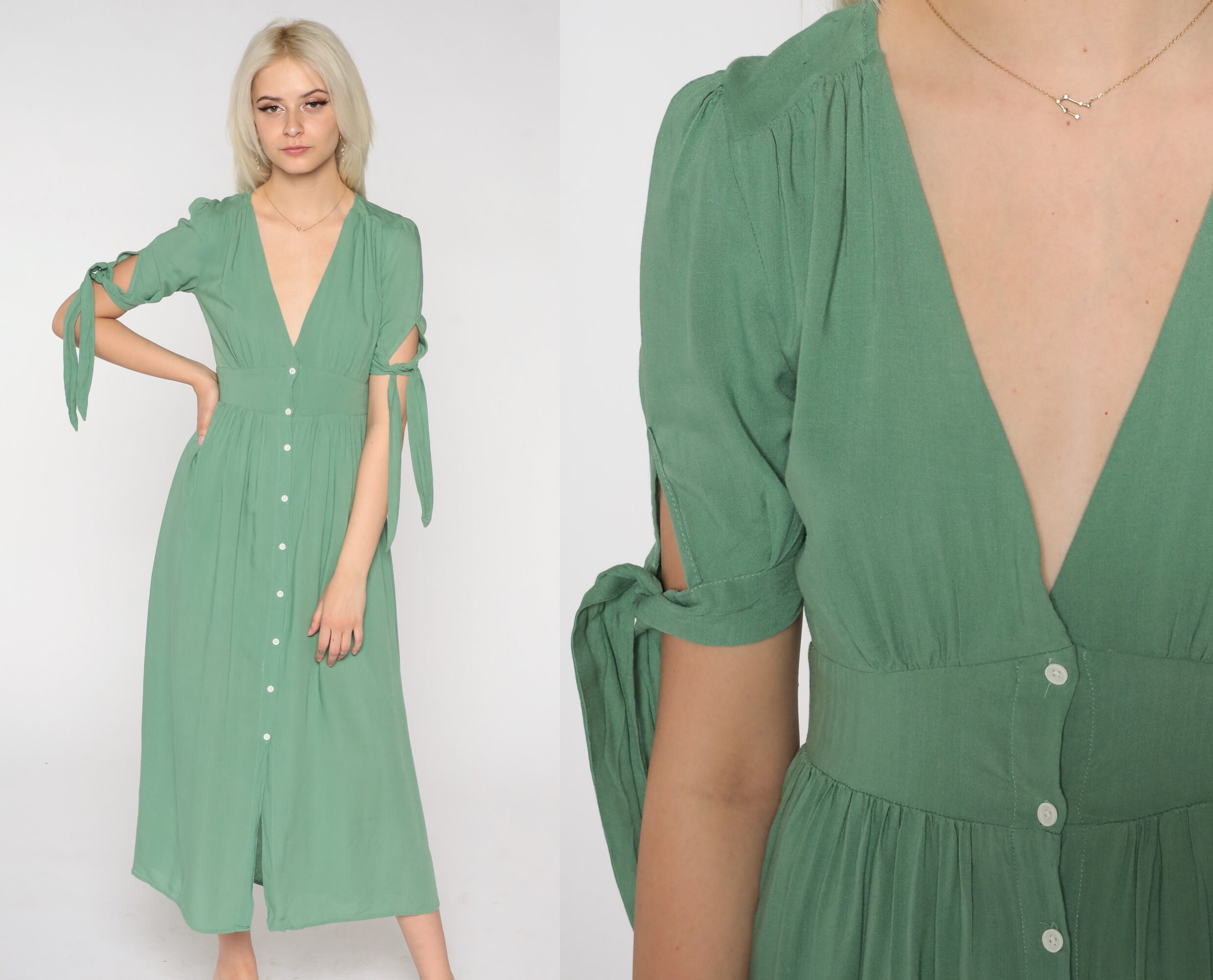 buttoned draped waist mini dress