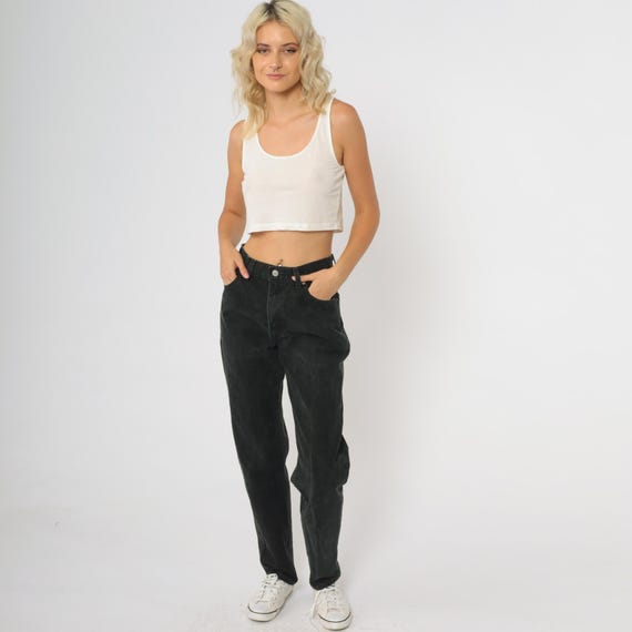 Black Levi 550 Jeans 90s Relaxed Tapered Leg Jeans High Waisted Levis Denim Pants Slim Retro Levi Strauss Vintage 1990s Small 6