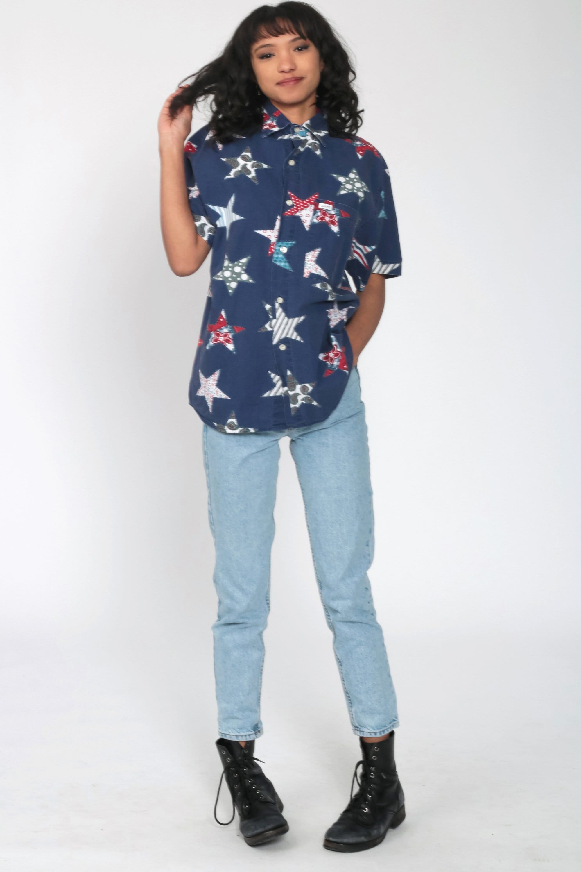 Guess Vintage Shirt : Shirt 1990s Patchwork Paisley Blouse Sleeve