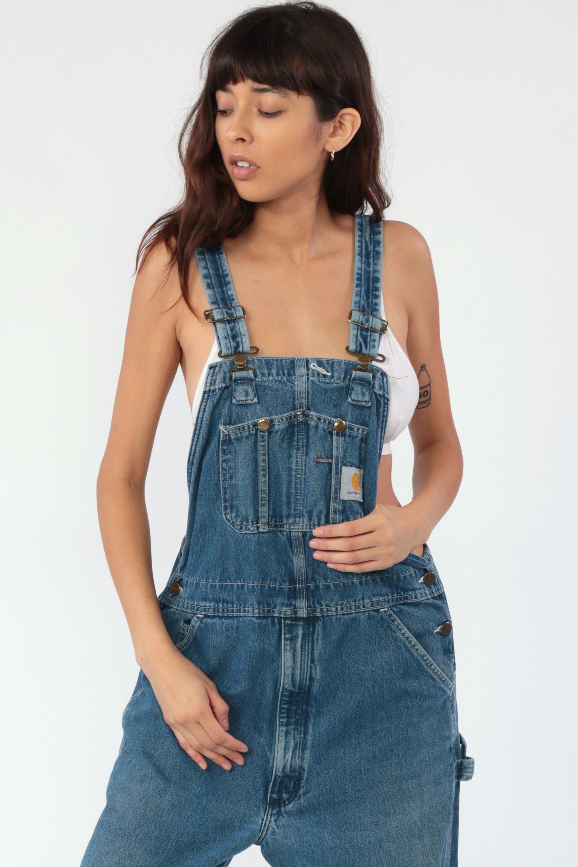 Carhartt Overalls Men's Bib Jean Overalls 90s Denim Pants Dungarees ...