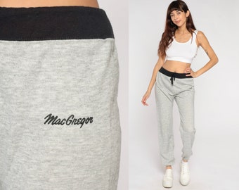 Grey Joggers 90s MacGregor Sweatpants Retro Lounge Pants Athleisure Jogging Loungewear Warm Up Track Pants Vintage 1990s Medium Large XL