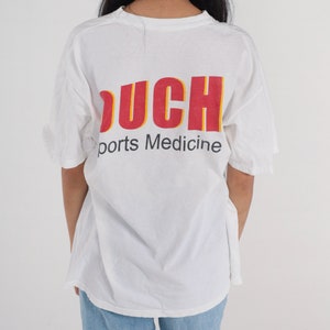Ouch Sports Medicine Shirt Y2K Fitness T-Shirt Physical Therapist TShirt Sport Graphic Tee Retro Athletic TShirt White Vintage 00s Large L image 5