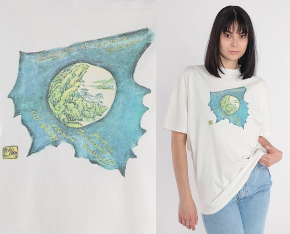 UCSF Science Department Shirt 90s University San Francisco T-Shirt Earth Graphic Tee Molecular Biology Genetics Vintage 1990s Extra Large xl