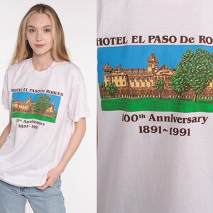 Paso Robles Shirt 90s Hotel El Paso De Robles Shirt 1991 Single Stitch California Graphic Tshirt Travel T Shirt Vintage Tee Small Medium image 1