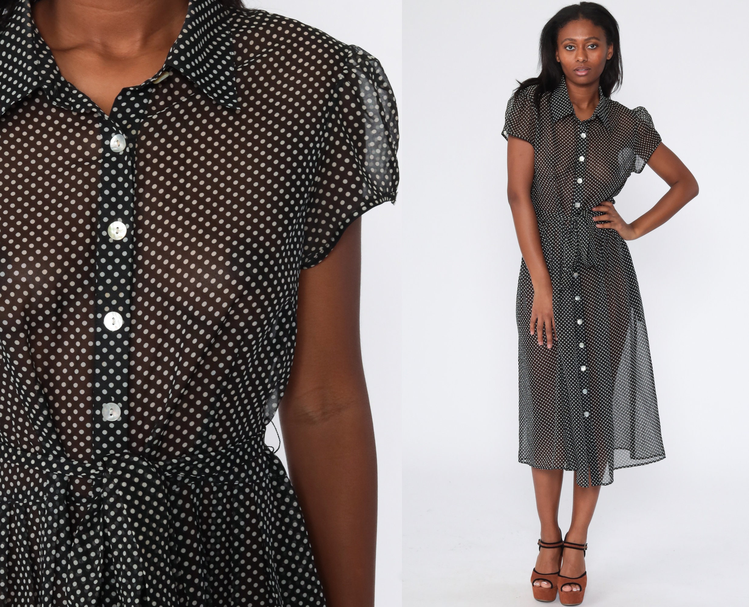 Sheer dot shop dress