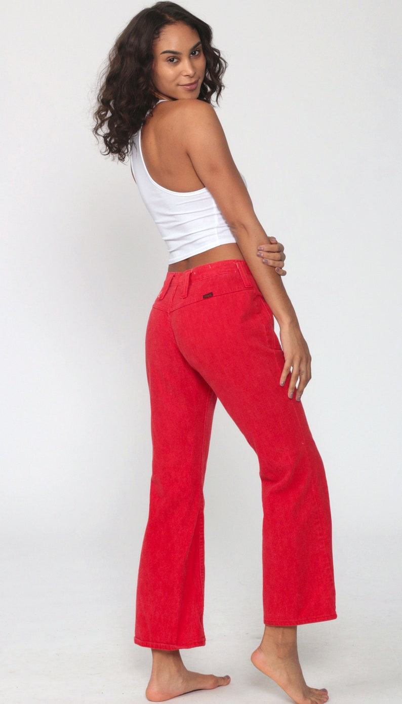 red bell bottom pants plus size