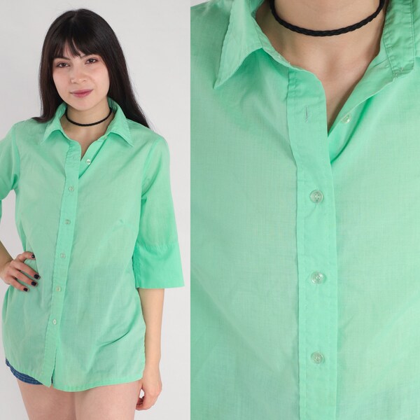 Mint Green Shirt Etsy