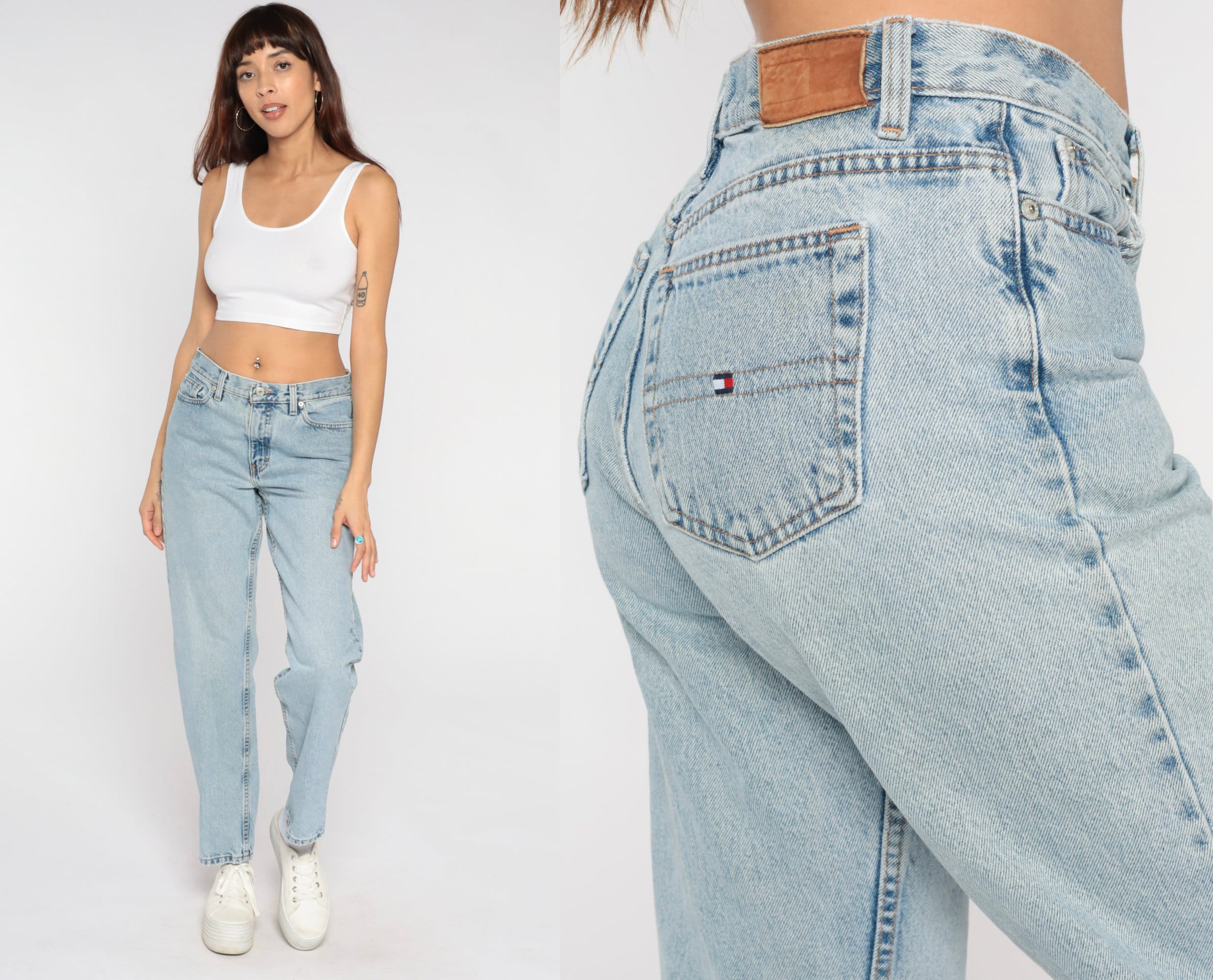 Tommy Hilfiger Jeans Y2K Mid Rise Jeans Retro Straight Leg 