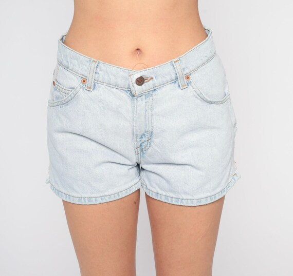 Levis Denim Shorts 90s Jean Shorts Light Wash Blu… - image 7