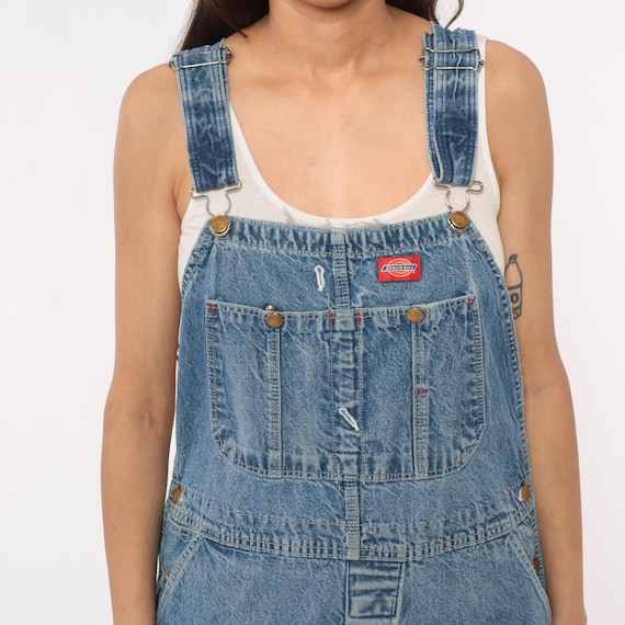 Dickies Denim Overalls 90s Baggy Blue Workwear Dungarees Vintage