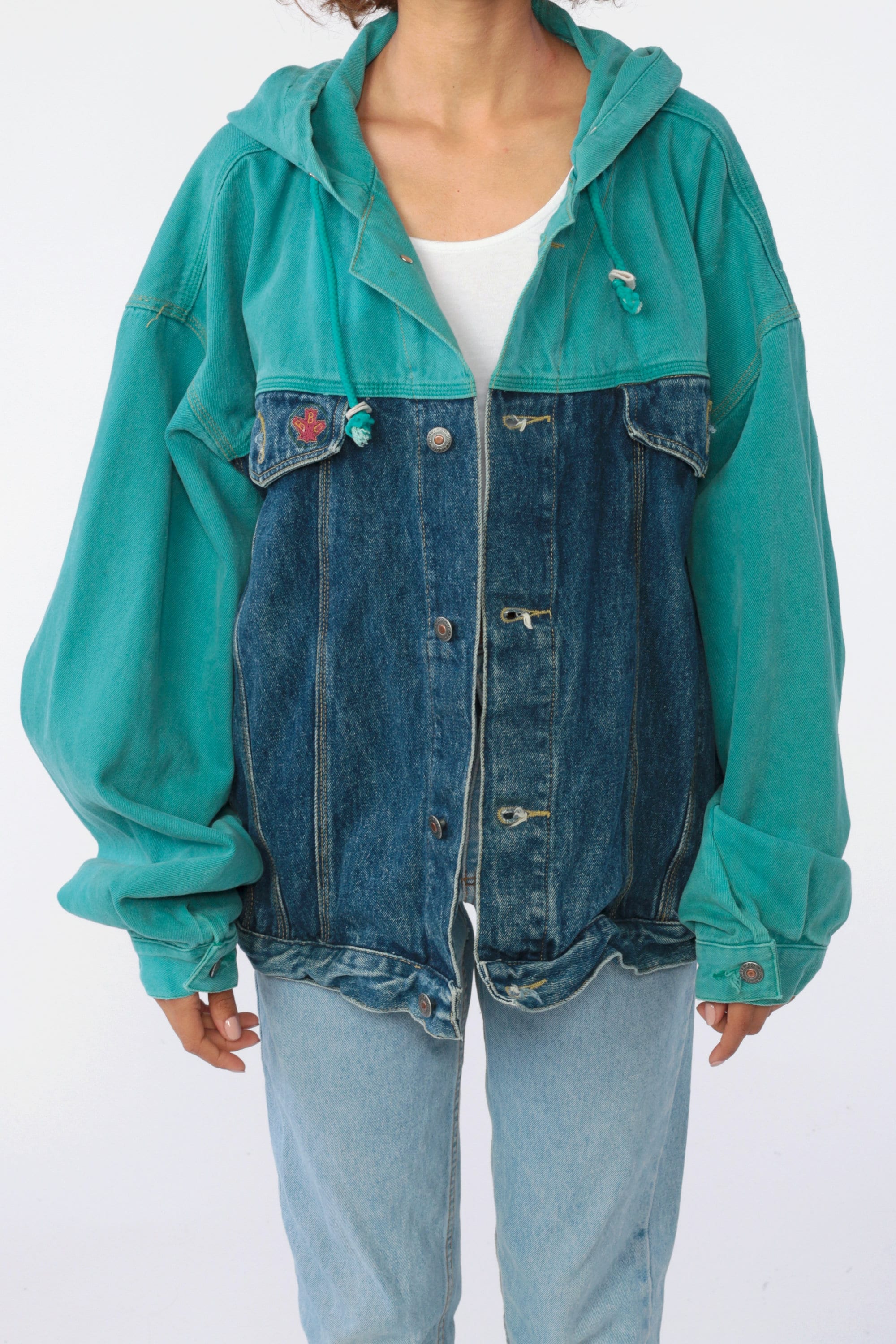 jean jacket with hoodie style