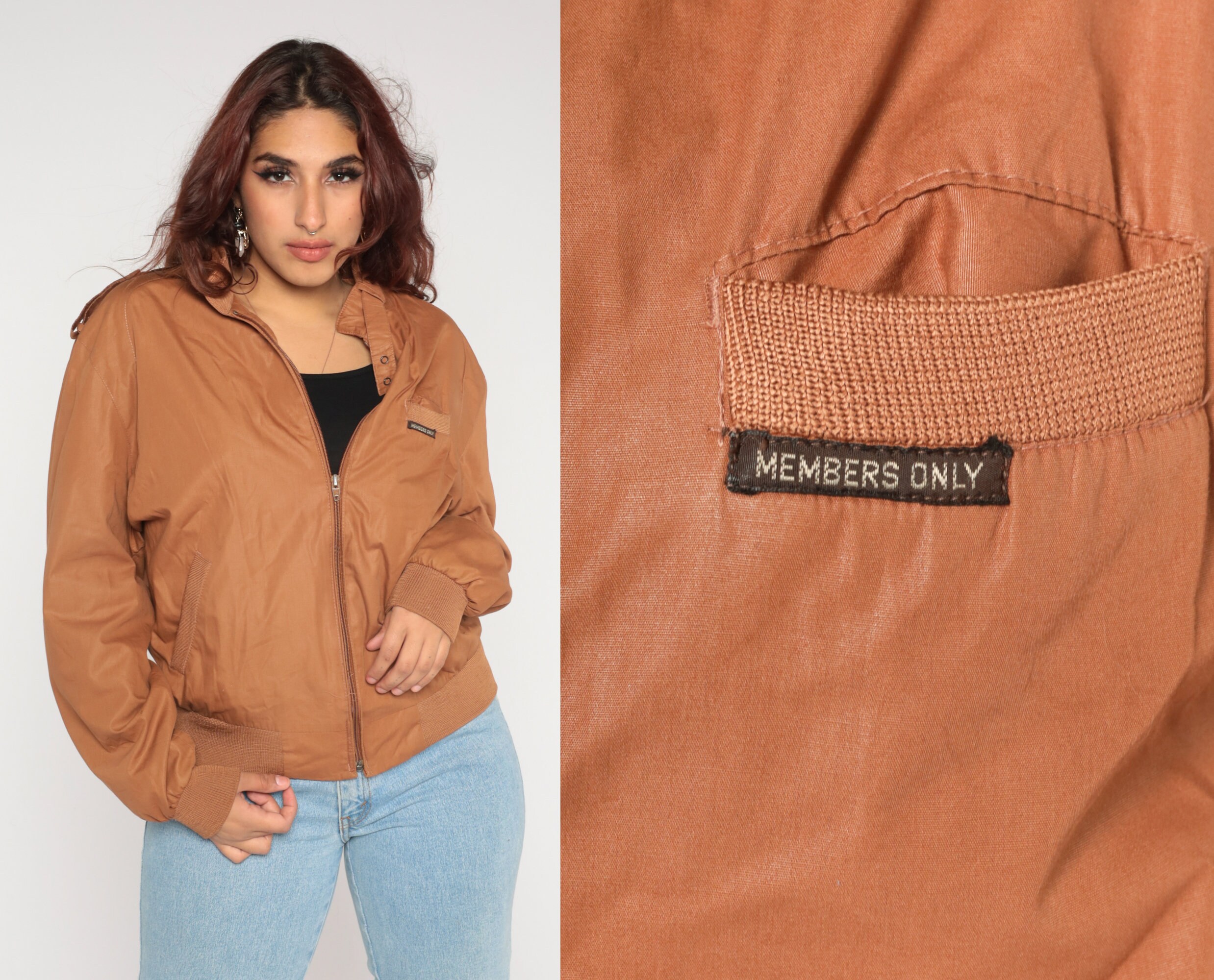 Only Jacket 80s Brown Bomber Zip 