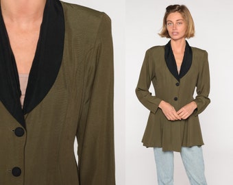 olive green blazer jacket