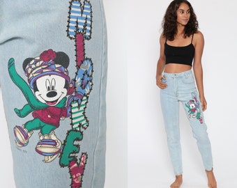 Mickey Mouse Mom Jeans | Etsy